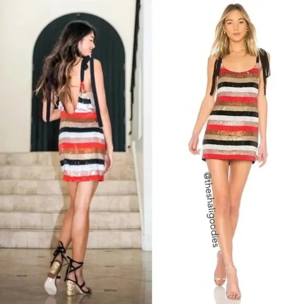 NBD x Revolve Red Sequin Mini Dress Size Small